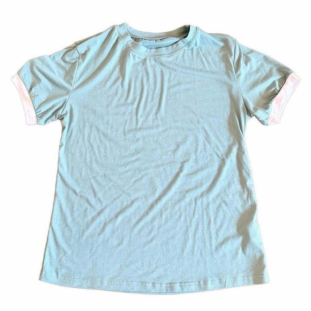 Oversized medium casual tshirt lake green normcore loungewear tee women medium